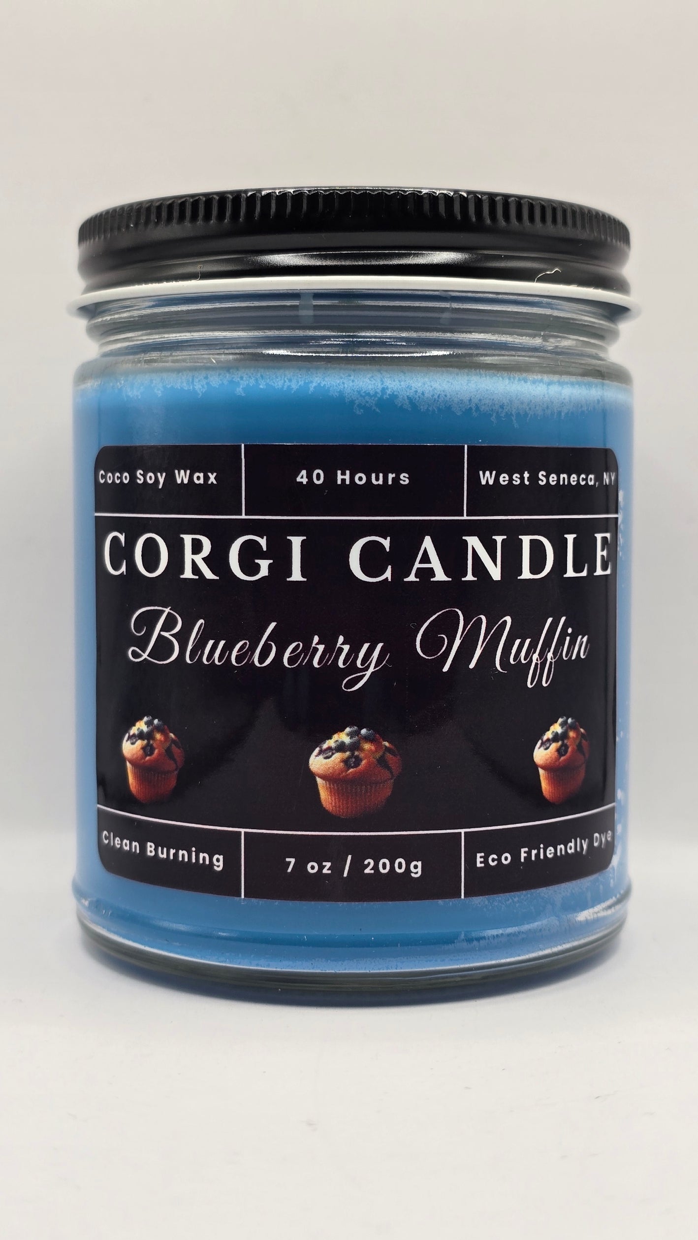 Blueberry Muffin – 7 oz Soy Scented Candle | Eco-Friendly | CORGI CANDLE