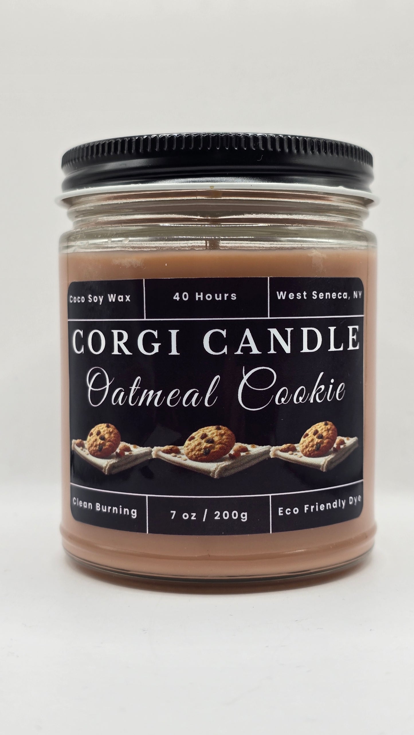 Oatmeal Cookie – 7 oz Soy Scented Candle | Eco-Friendly | CORGI CANDLE