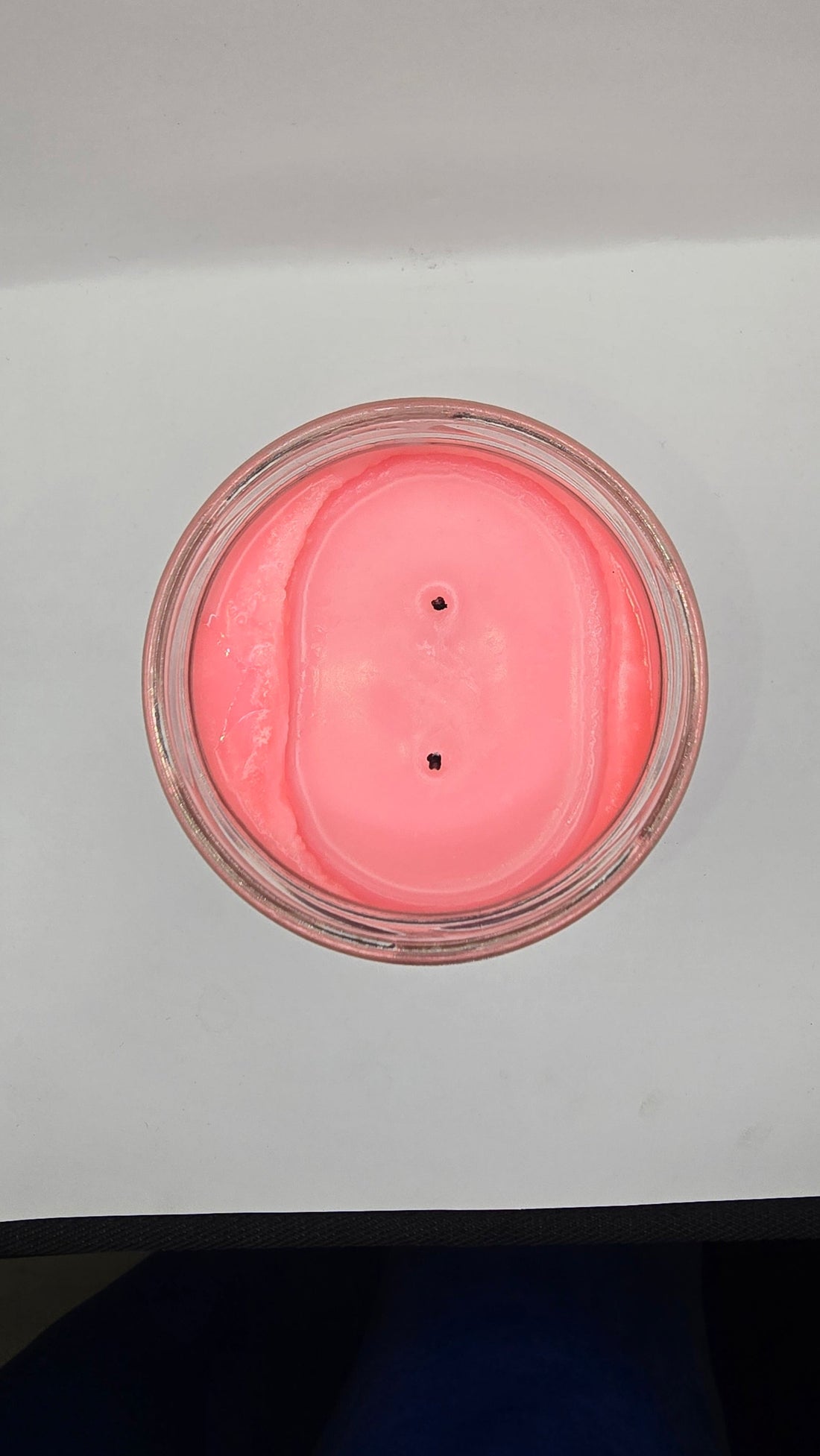A candle that has a tunnel.