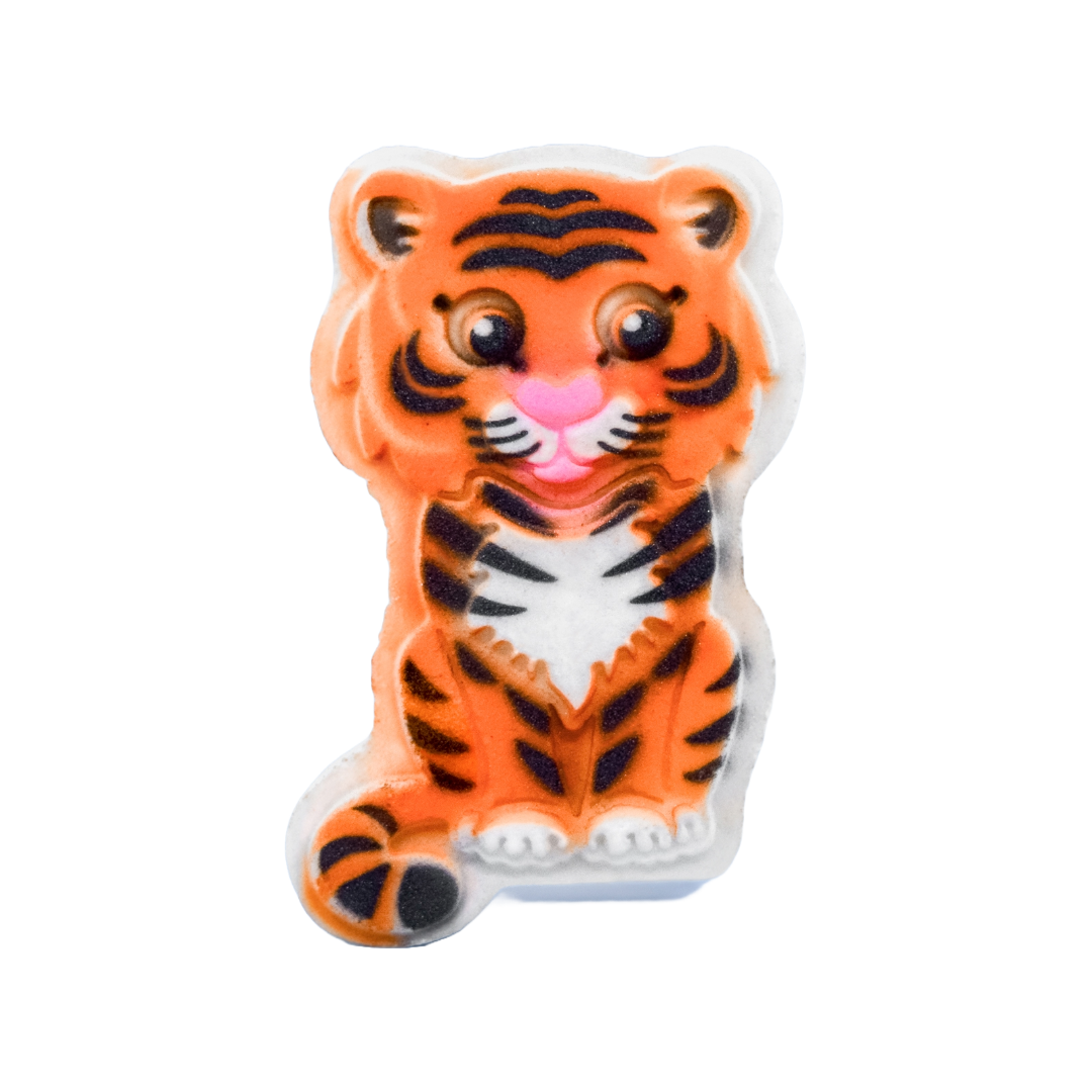 Bath Bomb | Hand Painted | Color Burst | Tiger | Animals