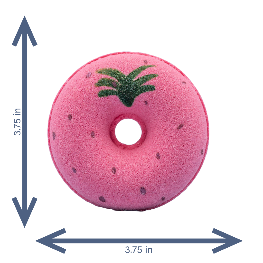 Strawberry Bliss Donut Bath Bomb – Soak in the Sweetness