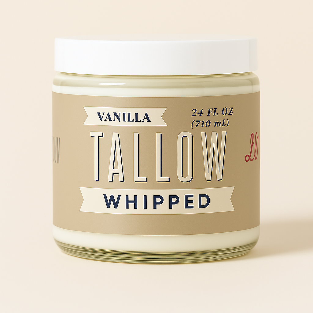 Vanilla Whipped Tallow Moisturizer | Premium Beef Tallow Skincare | Lady May Tallow
