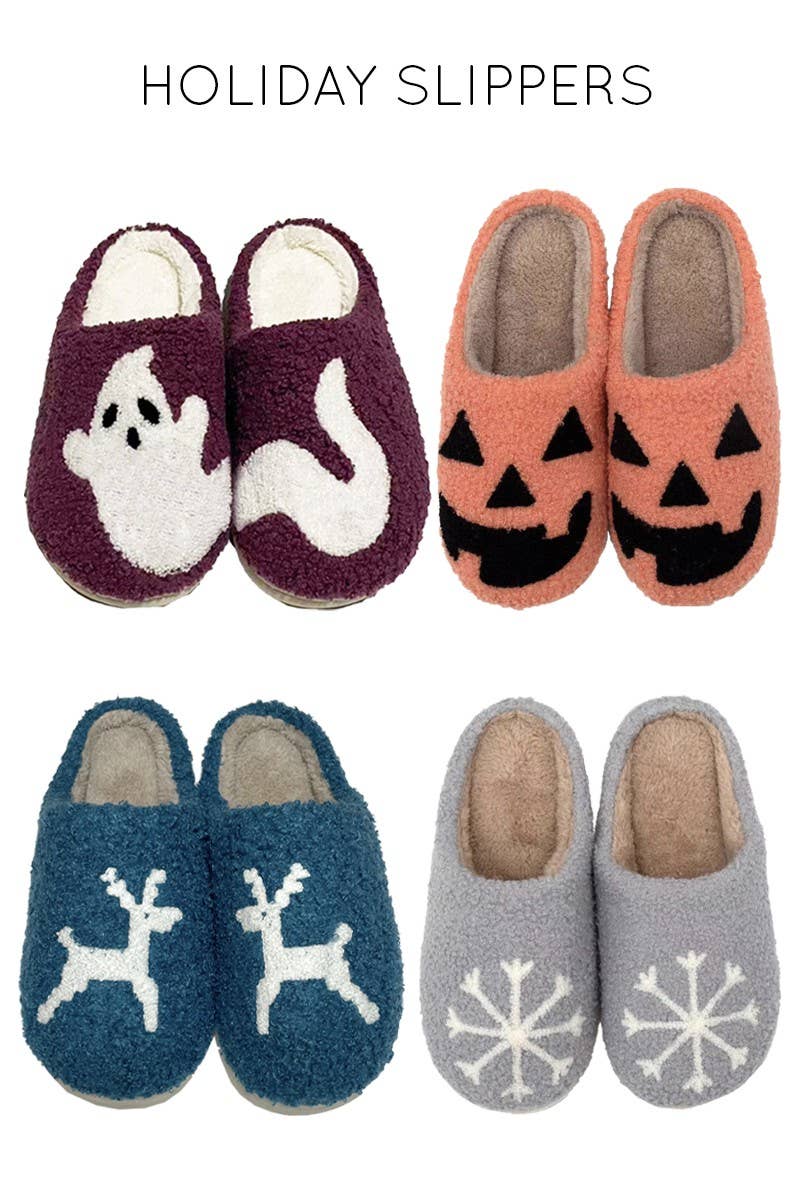 Pumpkin & Ghost Slippers – Cozy Fall Vibes | CORGI CANDLE