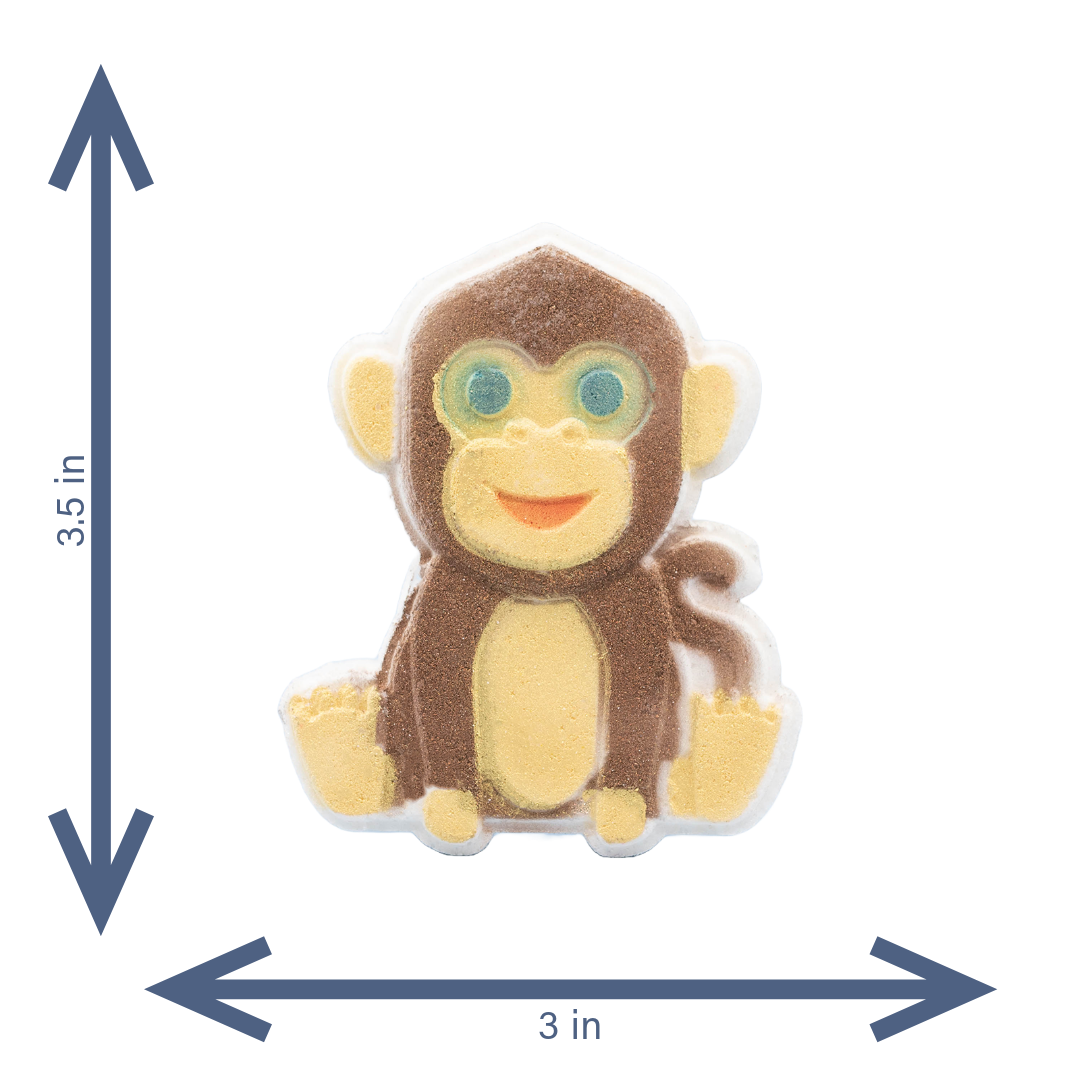 Bath Bomb | Hand Painted | Color Burst | Monkey | Fall