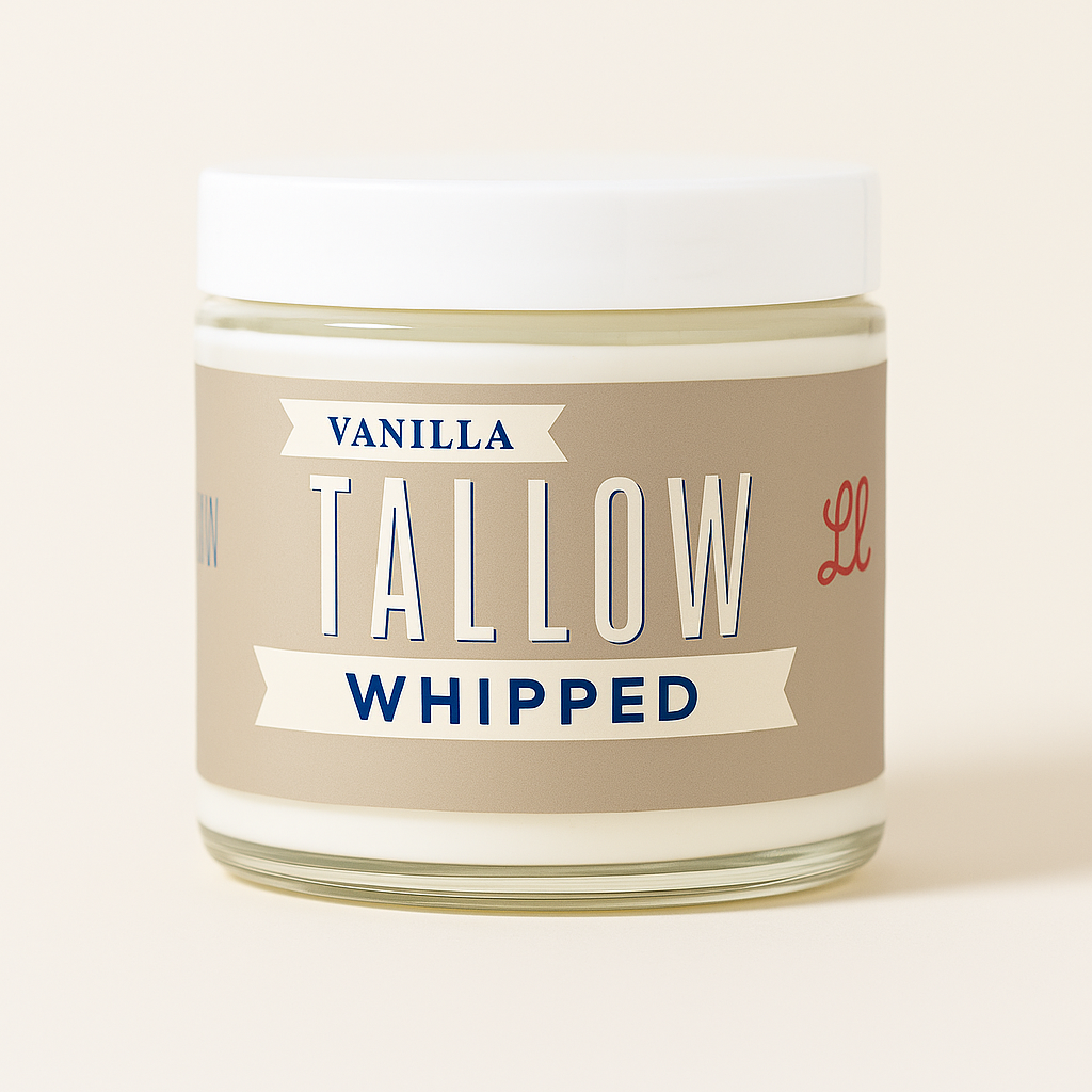 Vanilla Whipped Tallow Moisturizer | Premium Beef Tallow Skincare | Lady May Tallow