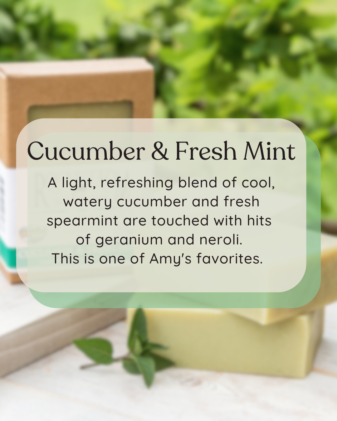 Cucumber & Fresh Mint Goat Milk Soap