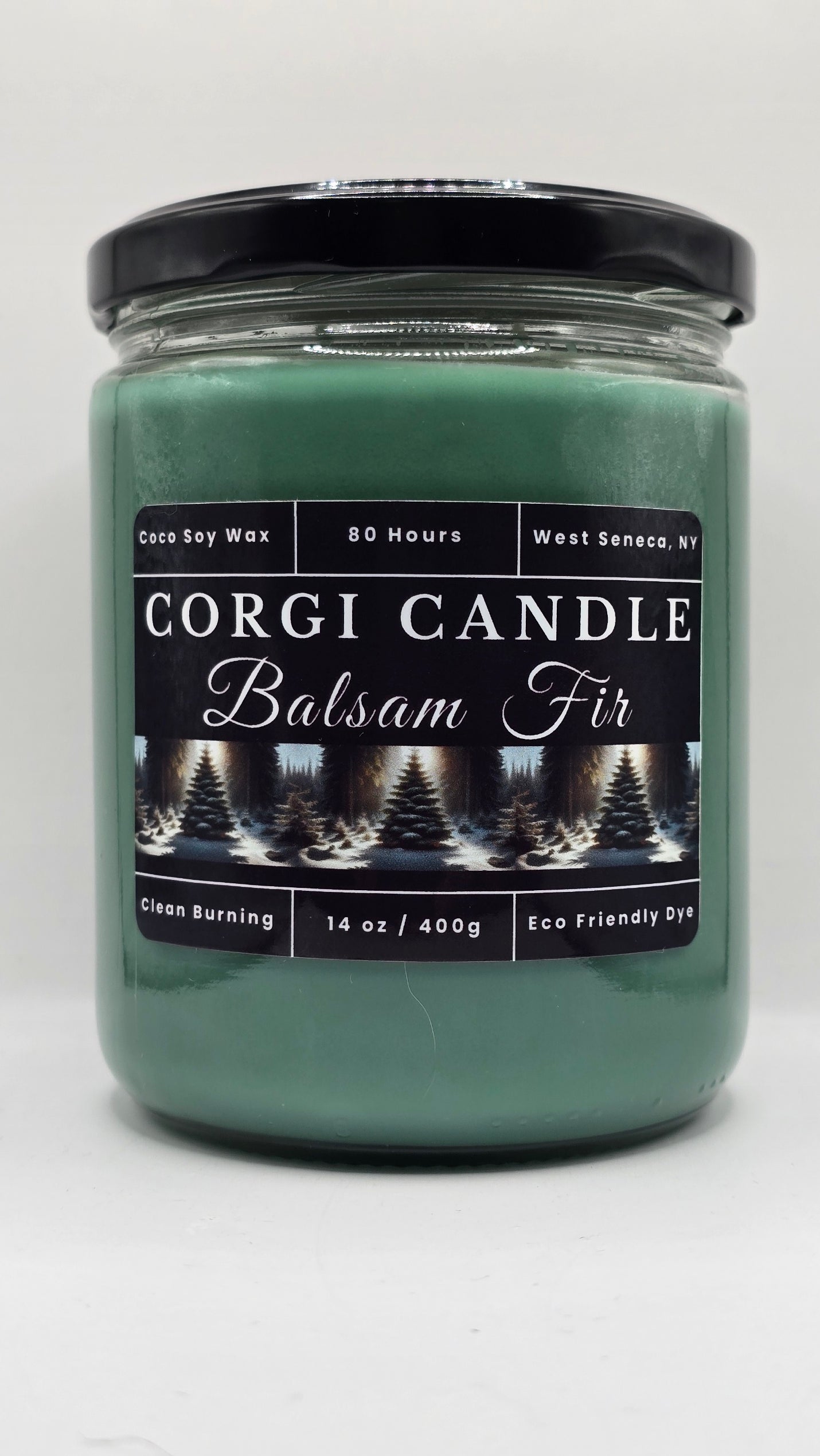 Balsam Fir – 14 oz Soy Scented Candle | Eco-Friendly | CORGI CANDLE