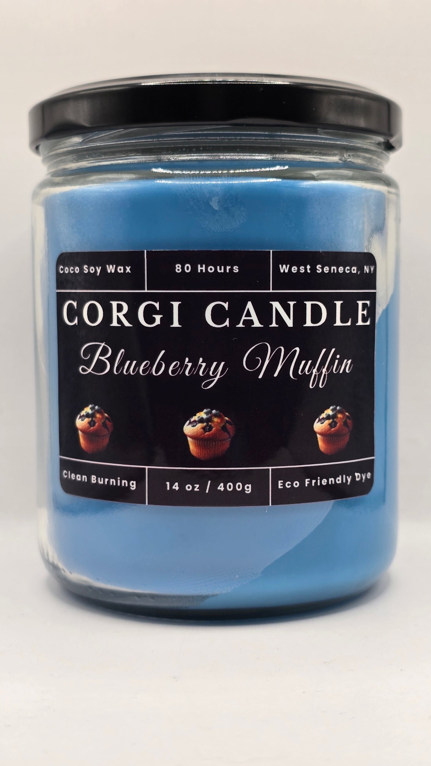 Blueberry Muffin – 14 oz Soy Scented Candle | Eco-Friendly | CORGI CANDLE