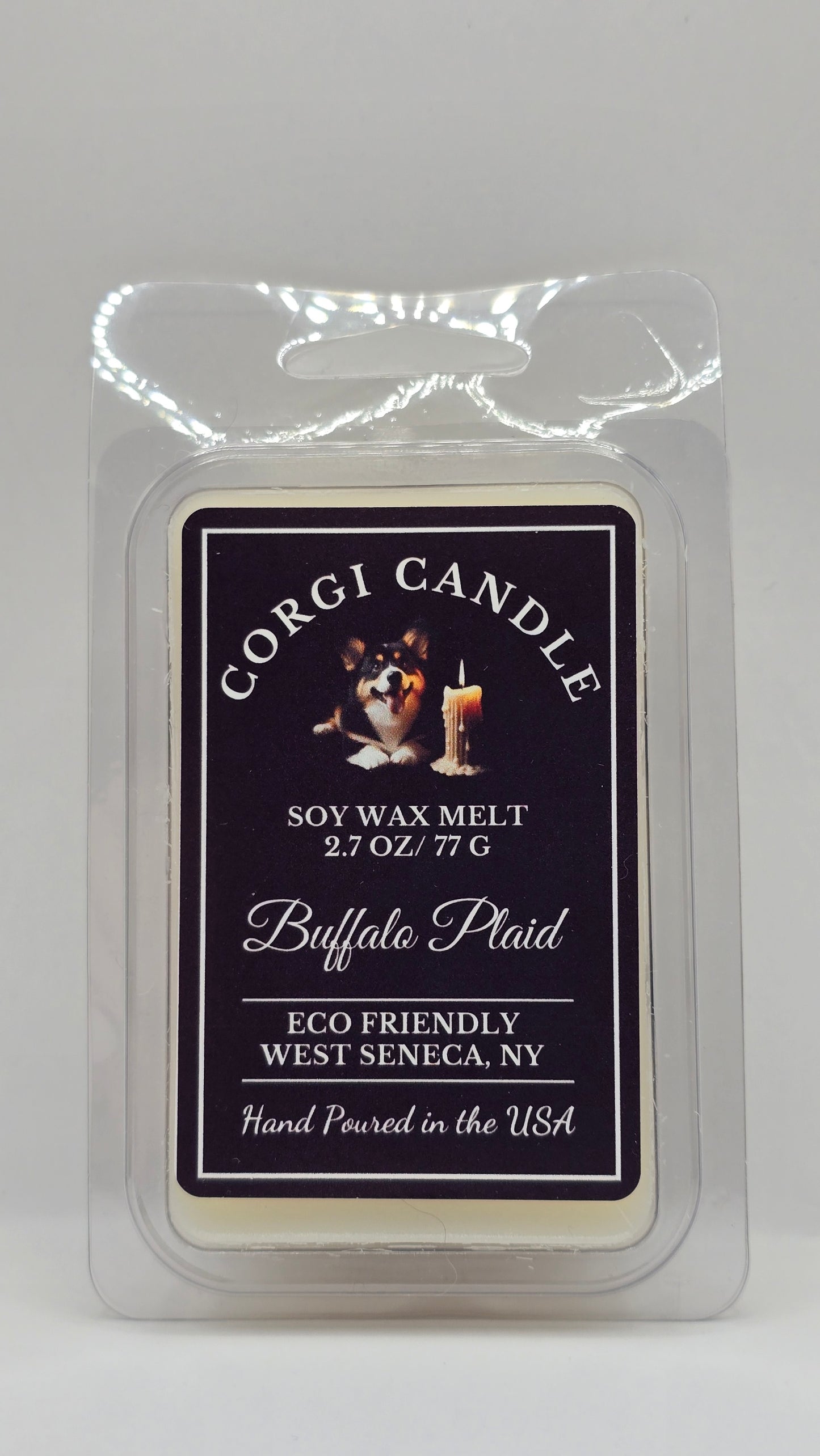 Cordless candle packaging with brand information on a white background