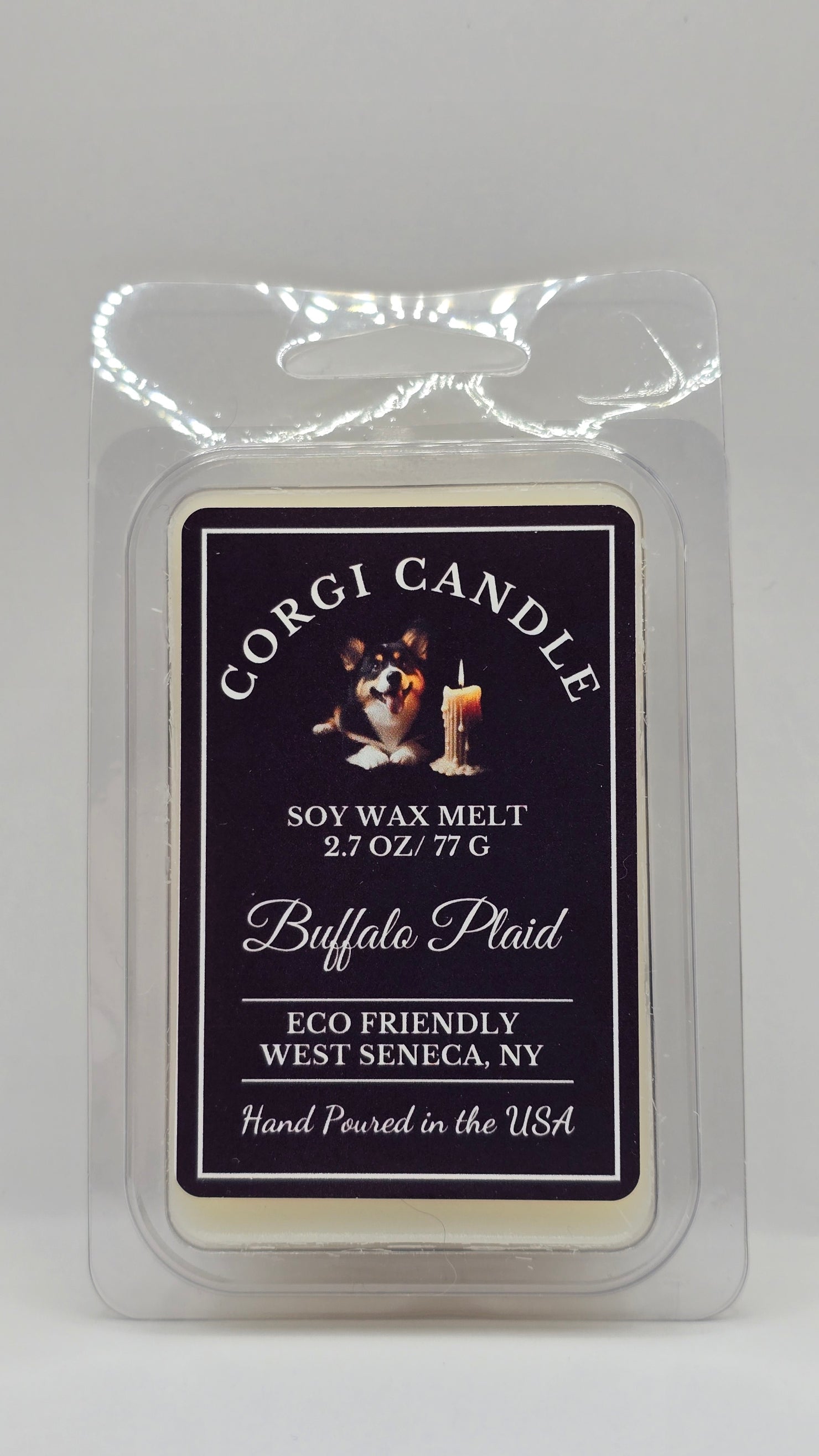 Cordless candle packaging with brand information on a white background