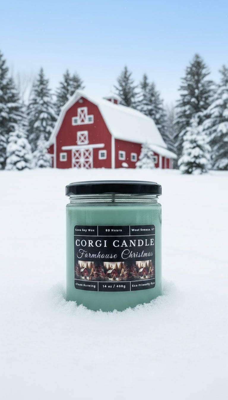 Corgi Candle Farmhouse Christmas