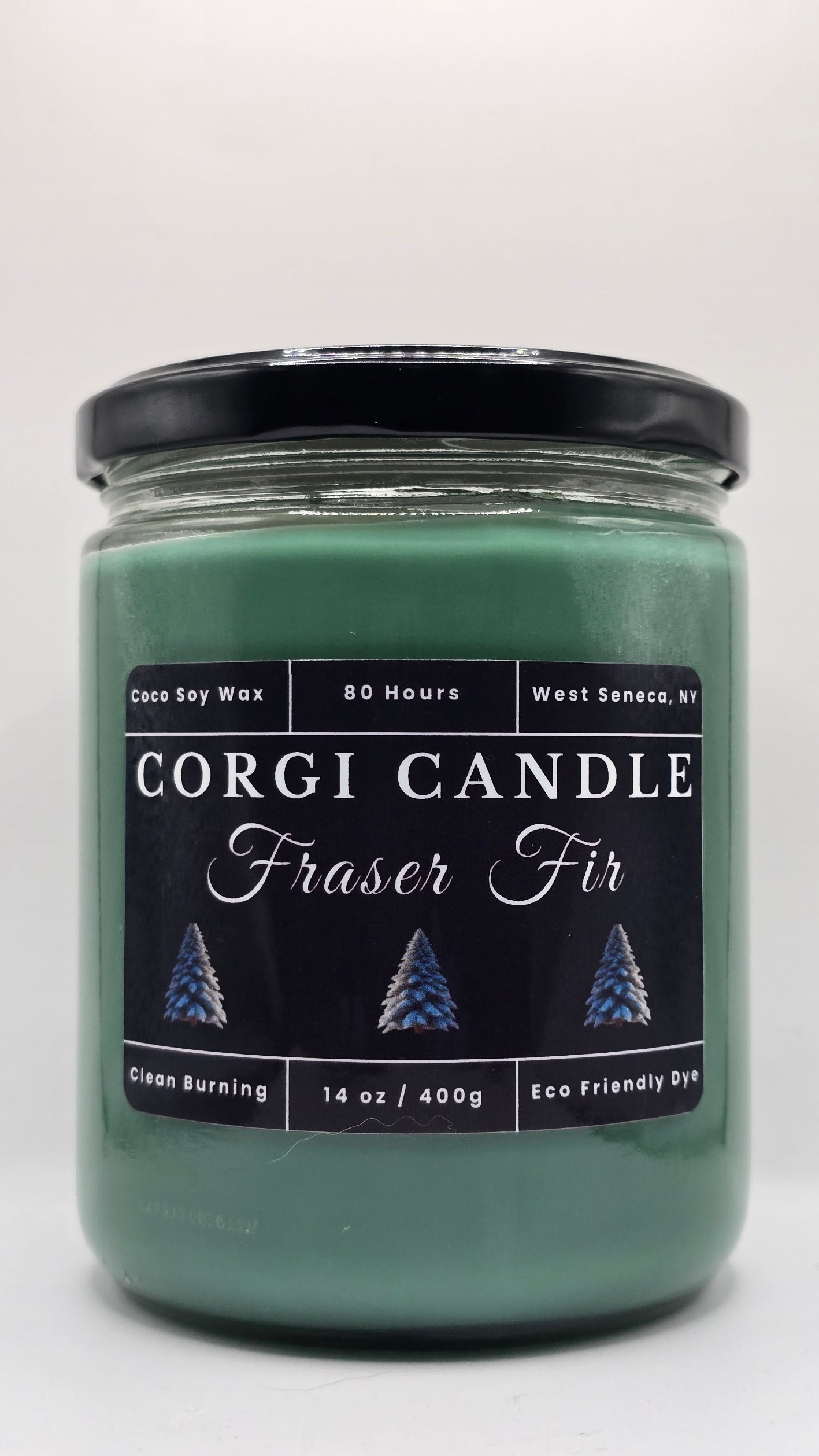 Fraser Fir – 14 oz Soy Scented Candle | Eco-Friendly | CORGI CANDLE