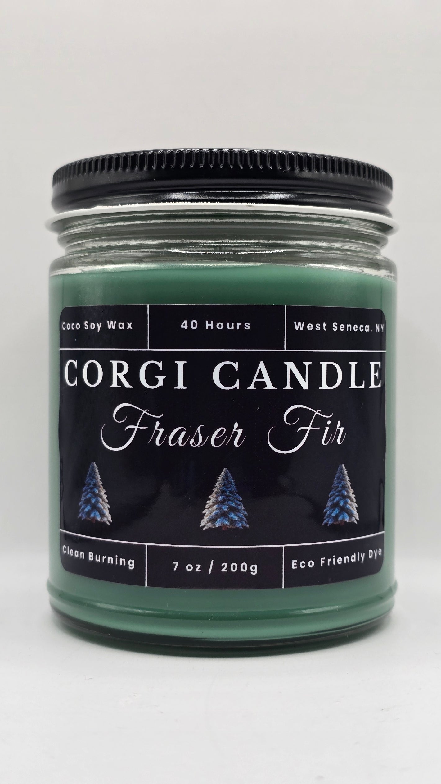 Fraser Fir – 7 oz Soy Scented Candle | Eco-Friendly | CORGI CANDLE
