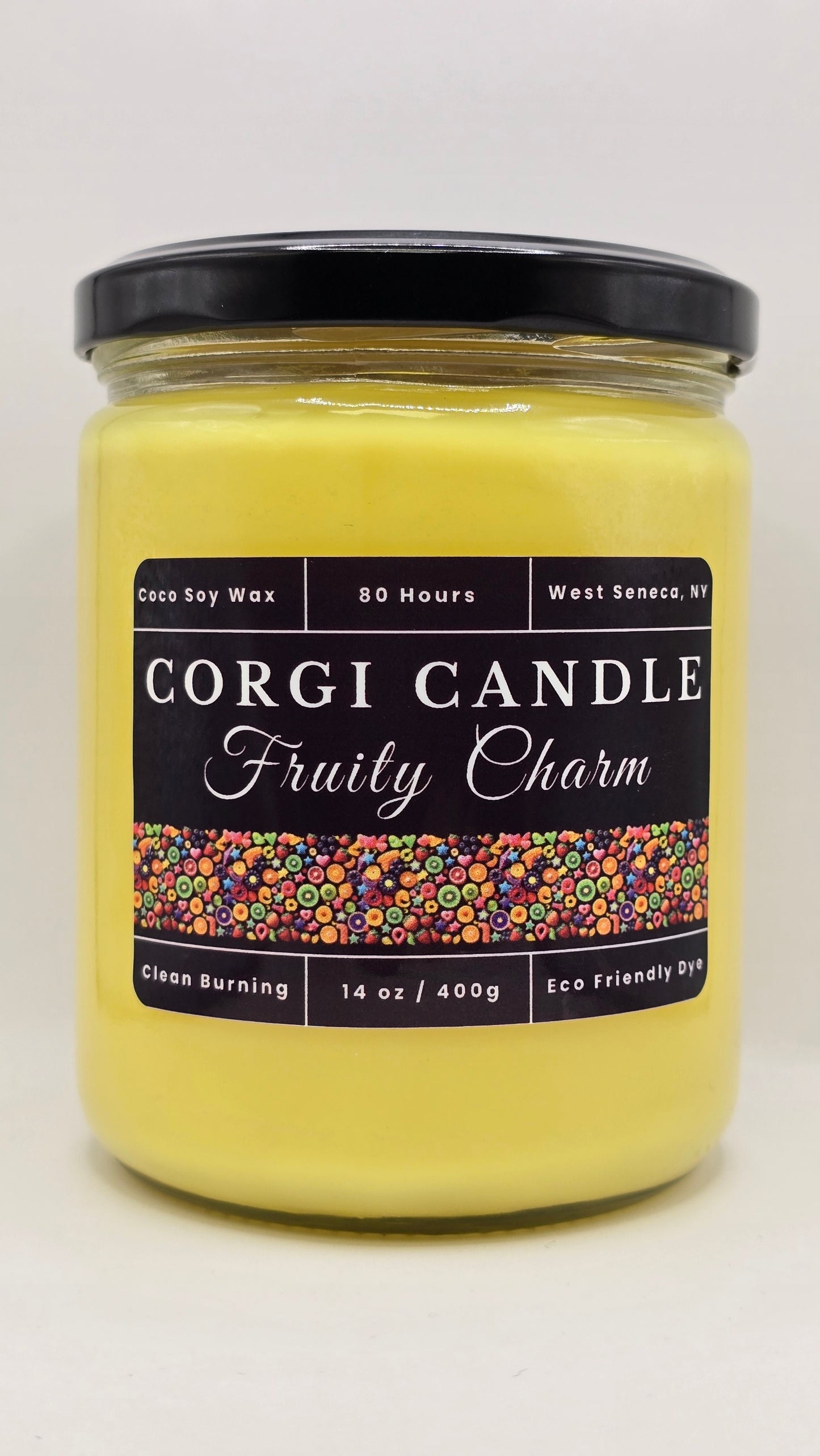 Fruity Charm – 14 oz Soy Scented Candle | Eco-Friendly | CORGI CANDLE