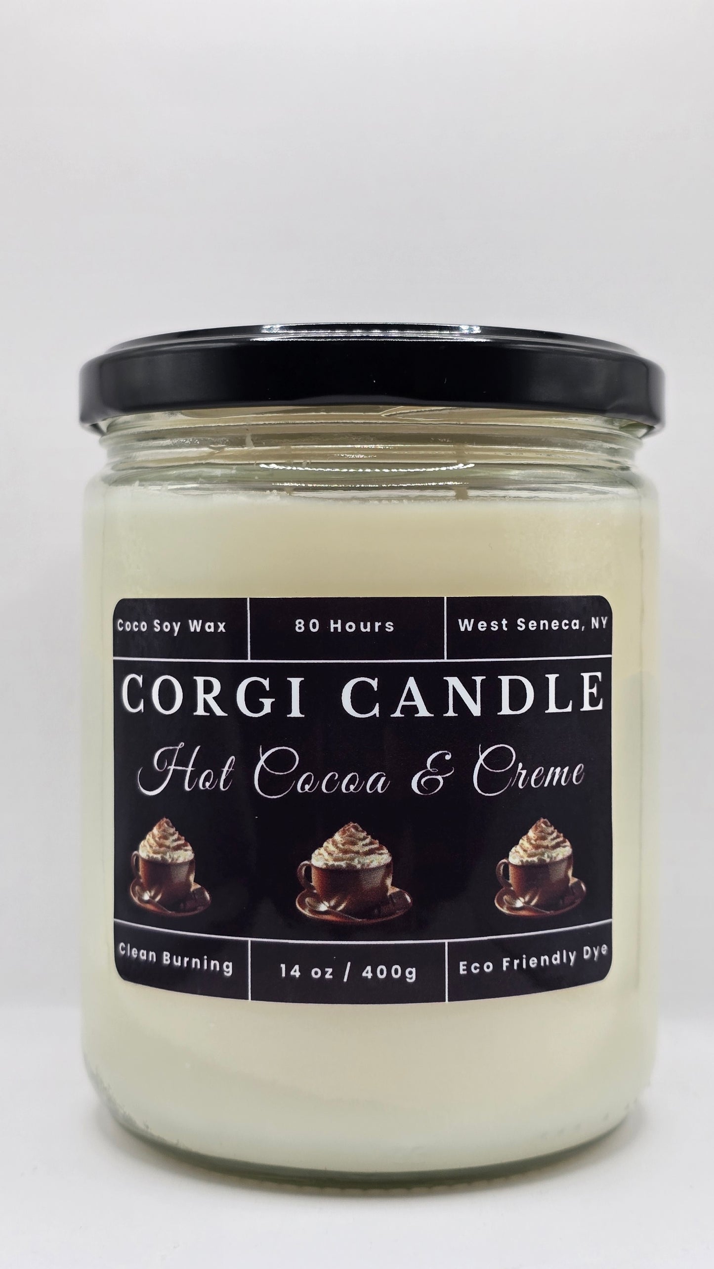 Hot Cocoa Scented Soy Candle by CORGI CANDLE