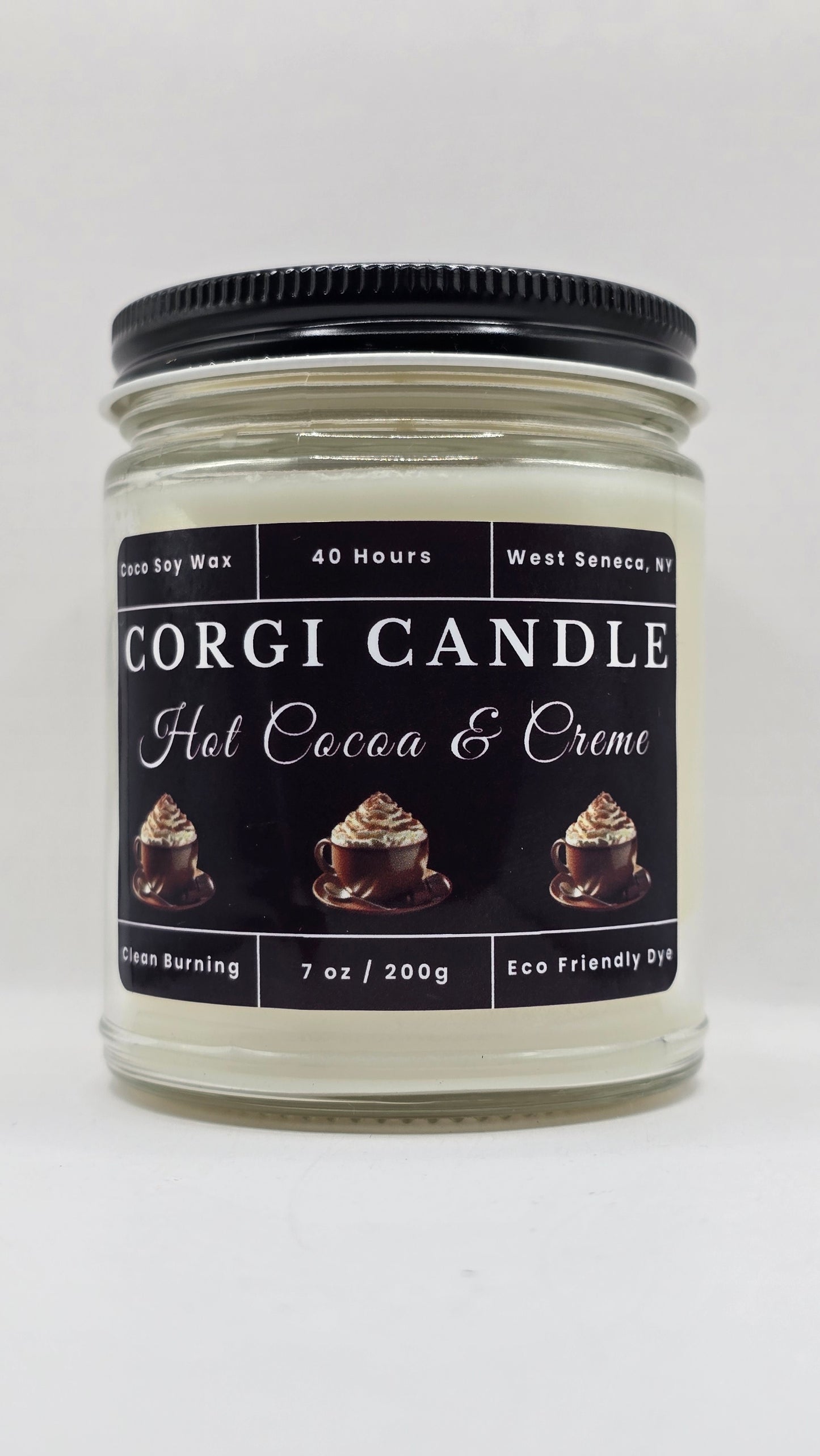Hot Cocoa Scented Soy Candle by CORGI CANDLE