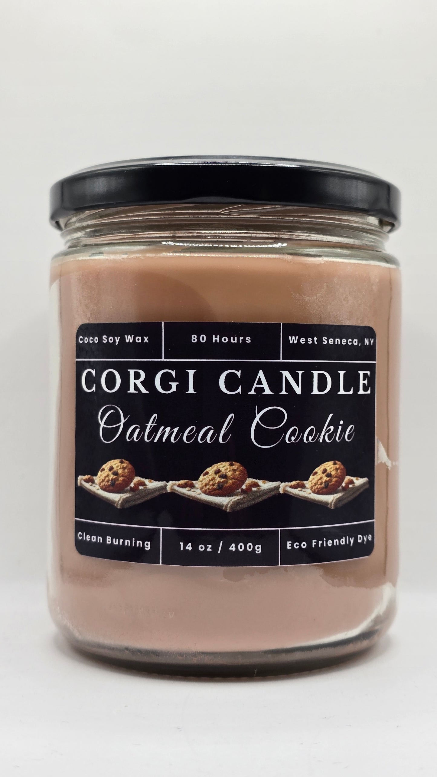 Oatmeal Cookie – 14 oz Soy Scented Candle | Eco-Friendly | CORGI CANDLE