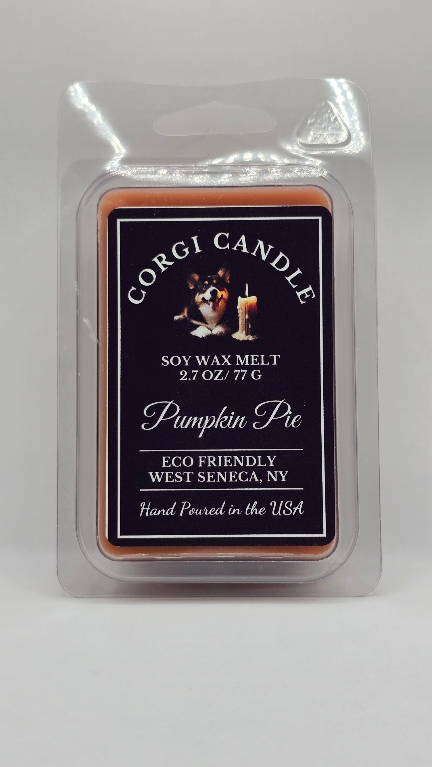 Cordigi Candle pumpkin pie wax bar in packaging on a white background