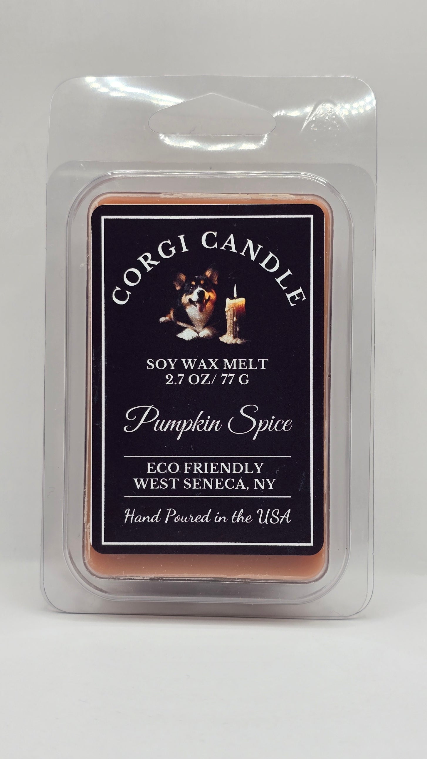 Cordi Candle pumpkin spice soy wax melt packaging on a white background