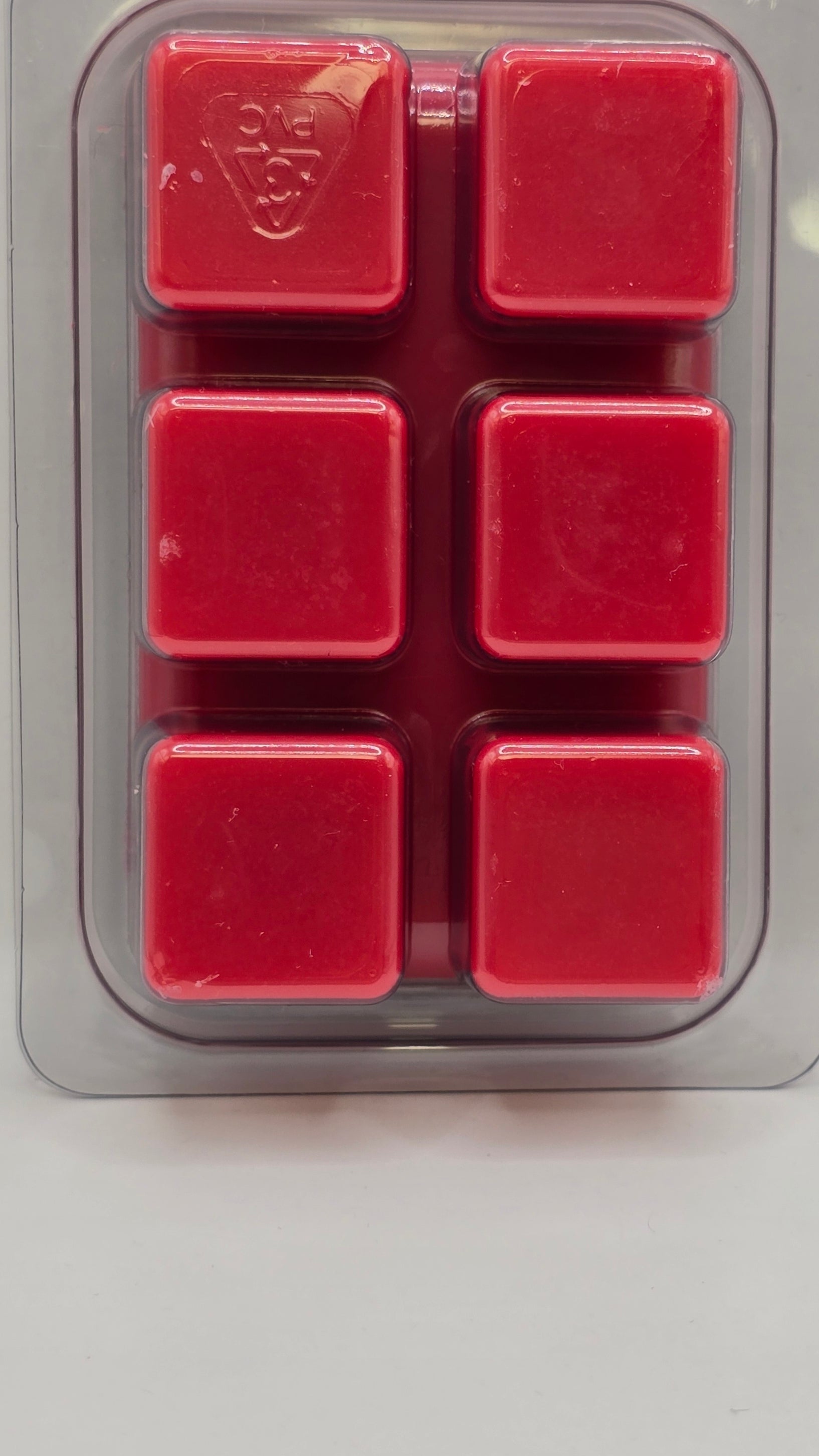 Love Potion soy wax melts in standard six-cavity clamshell packaging with pink-toned wax, labeled by CORGI CANDLE