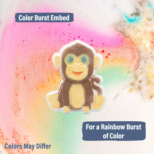 Bath Bomb | Hand Painted | Color Burst | Monkey | Fall
