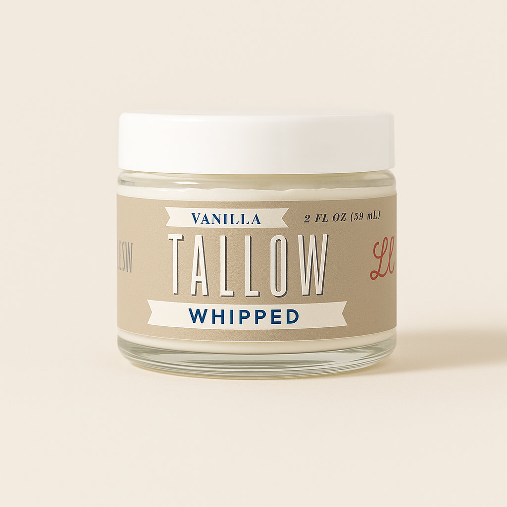 Vanilla Whipped Tallow Moisturizer | Premium Beef Tallow Skincare | Lady May Tallow