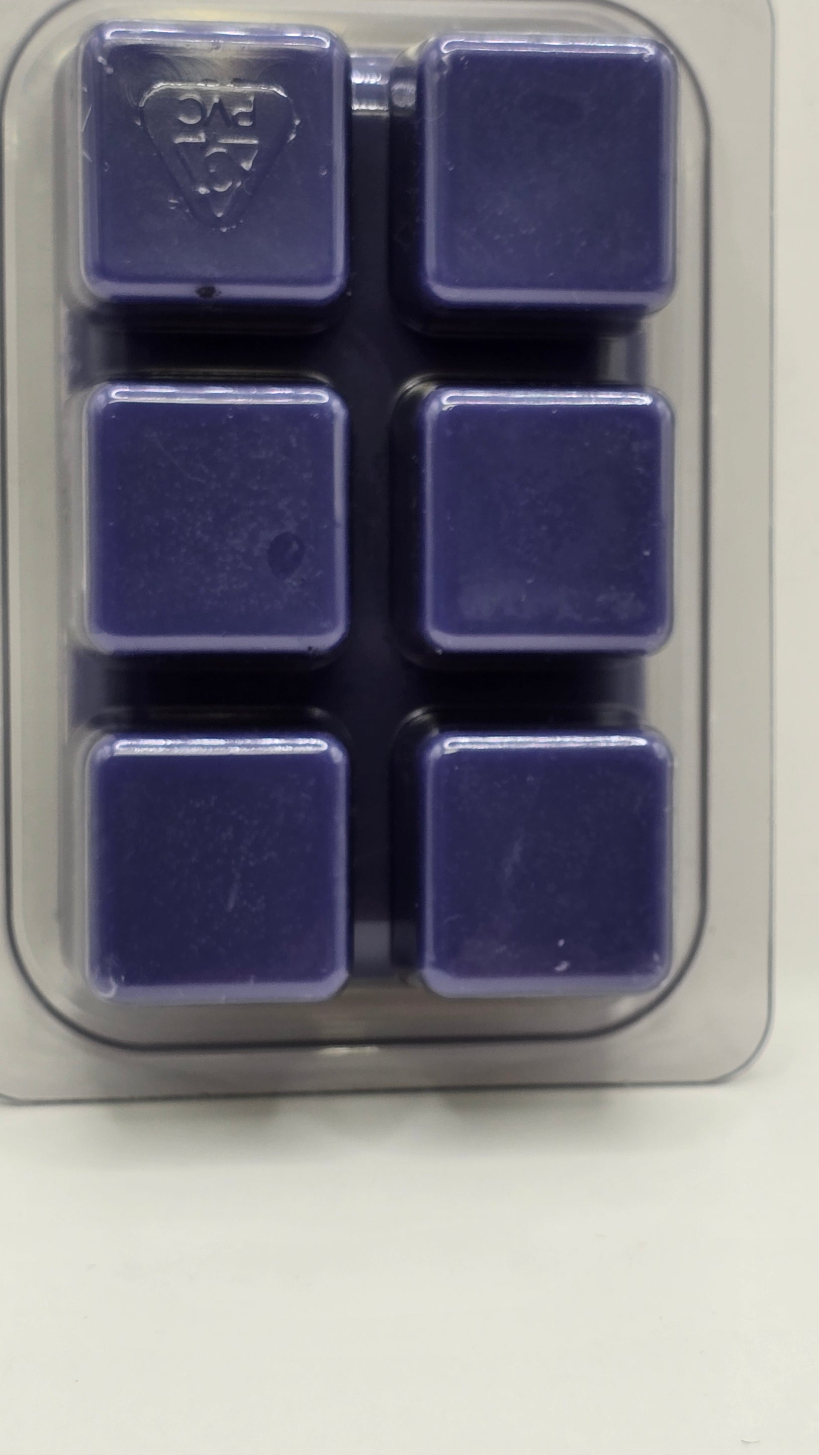 Back view of Lavender Aurora wax melts in standard packaging, labeled with CORGI CANDLE branding