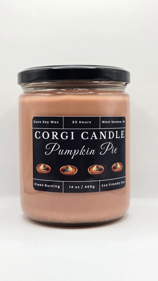Pumpkin Pie – 14 oz Soy Scented Candle | Eco-Friendly | CORGI CANDLE