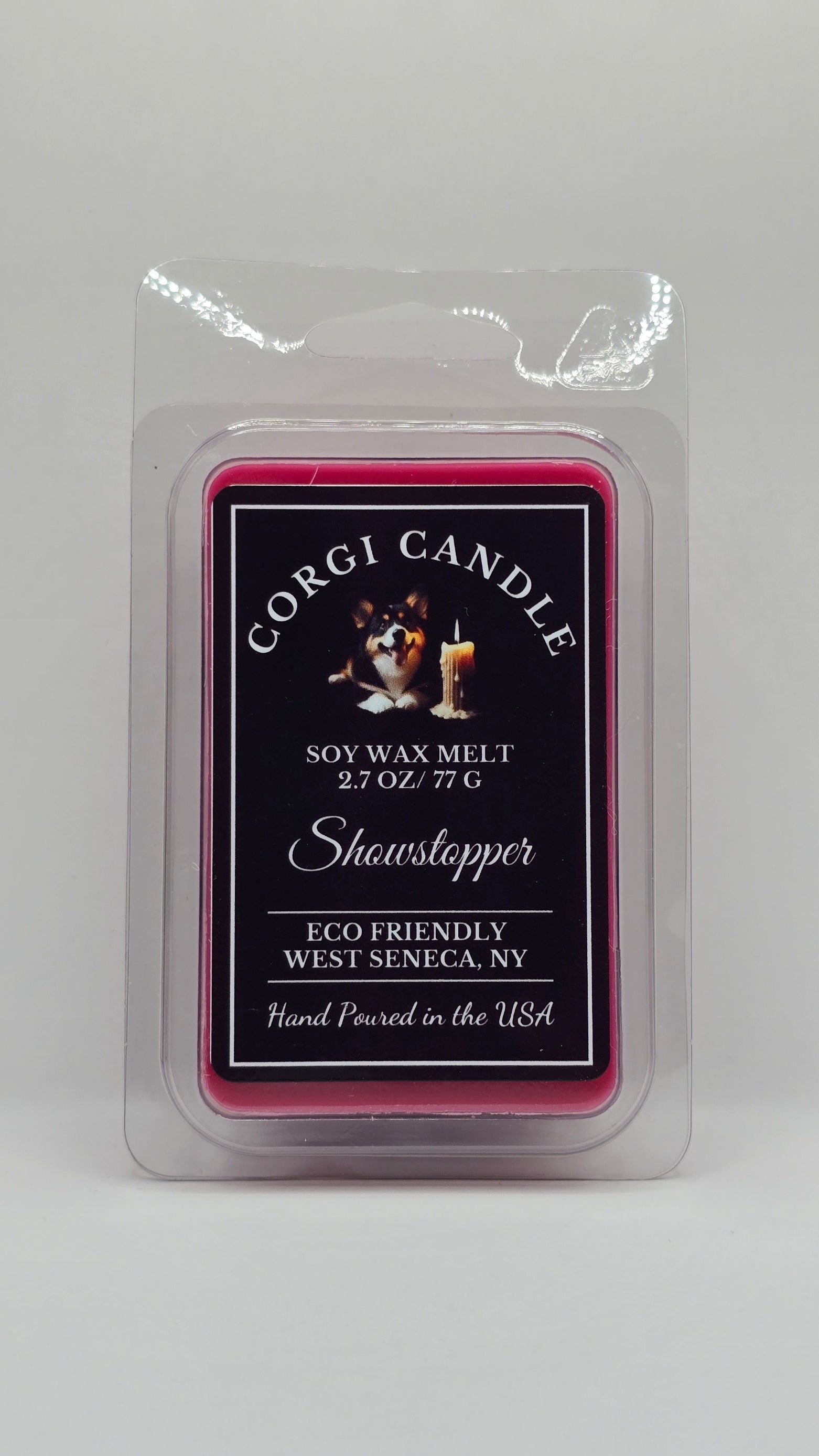 Showstopper soy wax melt made with eco-friendly wax by CORGI CANDLE